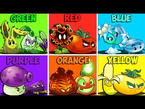 PvZ 2 Random 6 Best Pair Colorful Plants Battlez - Which Team Plant Will Win?