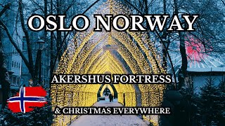 🚢🚶☕🎄OSLO Norway, Akershus Fortress and Christmas Markets CRUISE PORT🎄☕🚶🚢
