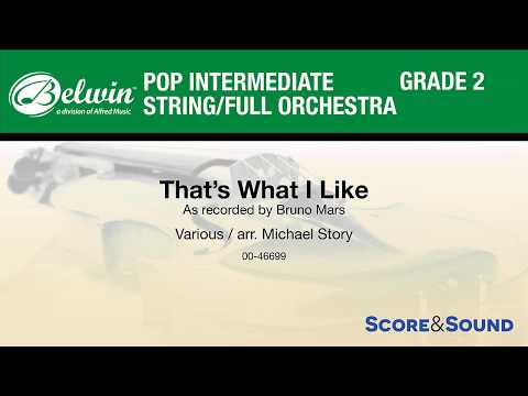 That's What I Like, arr. Michael Story – Score & Sound
