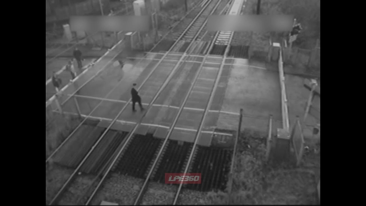 Train knocks a shoe off a man in close call