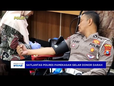 SATLANTAS POLRES PAMEKASAN GELAR DONOR DARAH