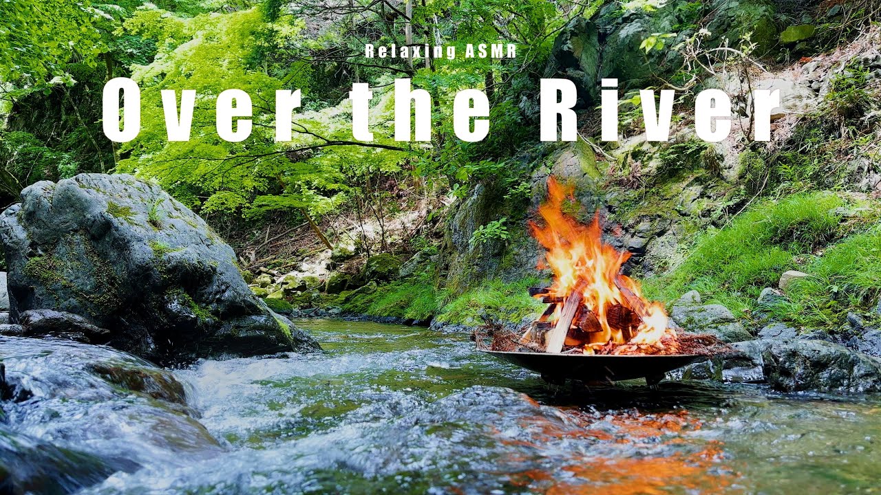 Campfire Over the River | Relaxing Nature ASMR