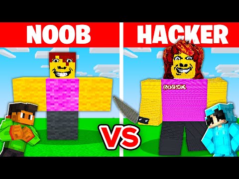 NOOB vs HACKER: CRAZY Bubbles Build Challenge Cheating!
