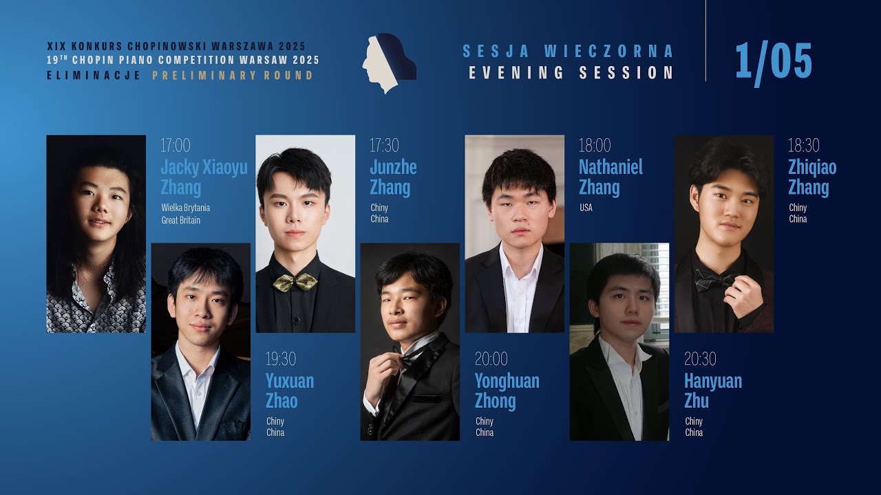 The 19th International Fryderyk Chopin Piano Competition (preliminary round) 2nd session, 1.05.2025