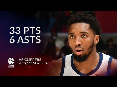 Donovan Mitchell 33 pts 6 asts vs Clippers 21/22 season