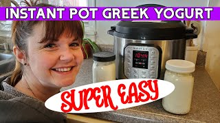 Instant Pot - Homemade NonFat / Fat Free Greek Yogurt - Only 2 Ingredients - SUPER EASY #instantpot
