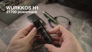 WURKKOS H1 - interchangeable 21700 battery powerbank/charging tube [QUICK TEST]