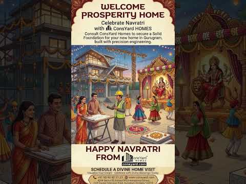 Happy Navratri 2026 🌺 Blessings for Your Home & New Beginnings | Consyard Homes | Build Your Dream!!