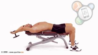Dumbbell pullover on flat bench exercise video thumbnail