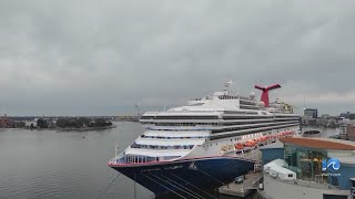 Carnival Sunshine docking delayed due to forecast