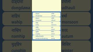 Season name #bantawa #language #kirati