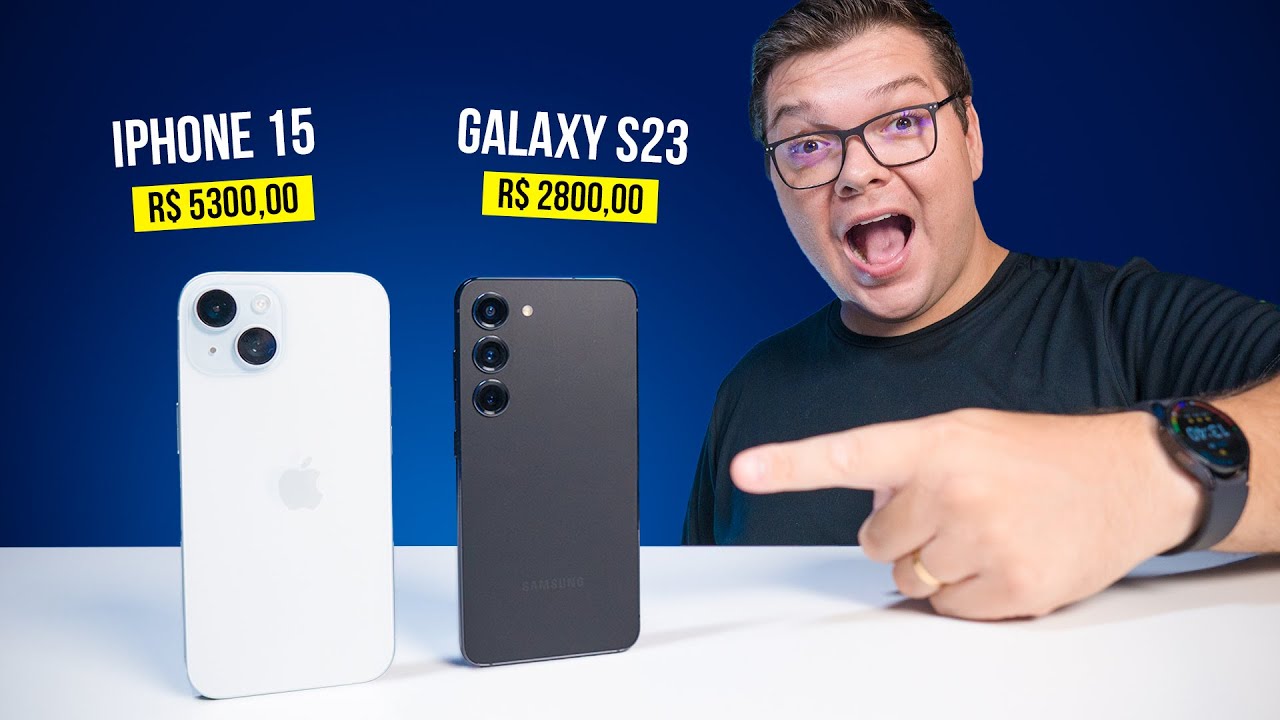 Galaxy S23 vs iPhone 15! Qual é o MELHOR celular? Comparativo