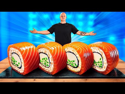 Giant 350-Pound Gummy Sushi-Roll | How to Make The World’s Largest DIY Gummy Sushi-Roll by VANZAI