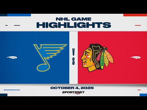 NHL Preseason Highlights | Blues vs. Blackhawks - October 4, 2025