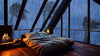 Rain Sounds and Thunder outside the Window - Relax and Sleep Deeply on a stormy night
