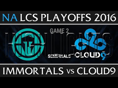 Immortals vs Cloud 9 Game 2 Highlights, Semi final NA LCS Summer Playoffs 2016, IMT vs C9 G2