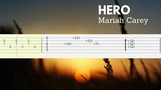 Hero   Mariah Carey   Fingerstyle Guitar Tutorial TAB
