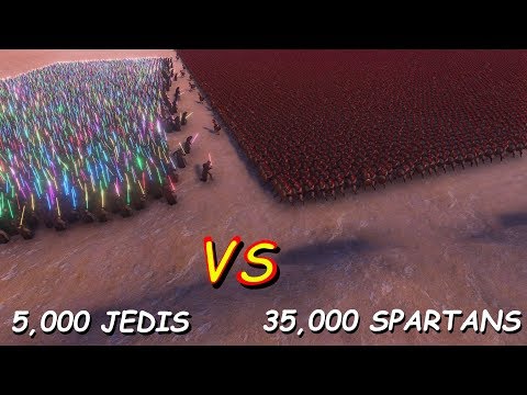 5,000 JEDIS vs 35,000 SPARTANS - Ultimate Epic Battle Simulator