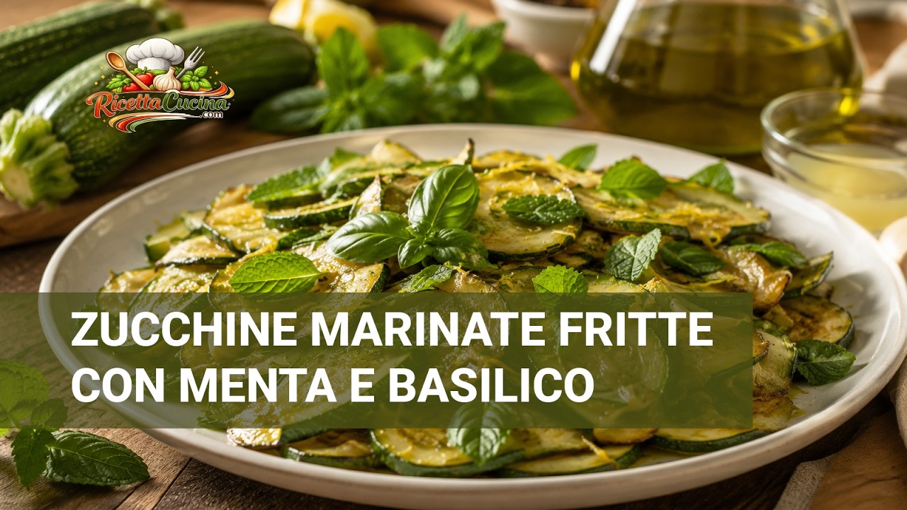 Anteprima video di Zucchine Marinate Fritte con Menta e Basilico | Contorno estivo facile e saporito