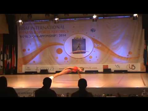 FISAF World Championship Sport Aerobics Prague 2014 Kathia D'hossche