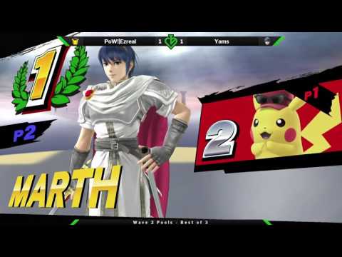 Gambits and Gimmicks Wave 2 Pools - Ezreal (Pikachu) vs Yams (Marth)