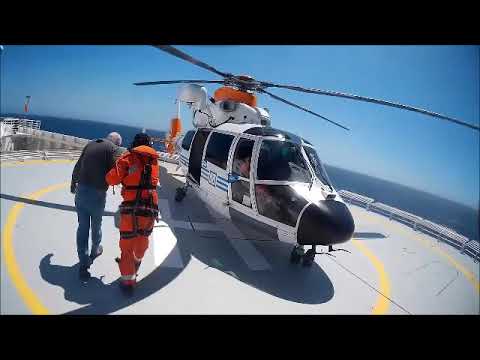 Emergencia en el mar, Prefectura aeroevacuó a dos pasajeros de un crucero