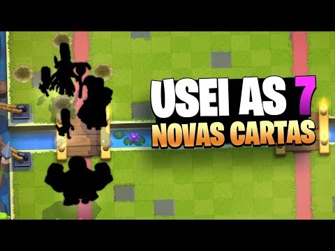 Usei as 7 NOVAS CARTAS do Clash Royale