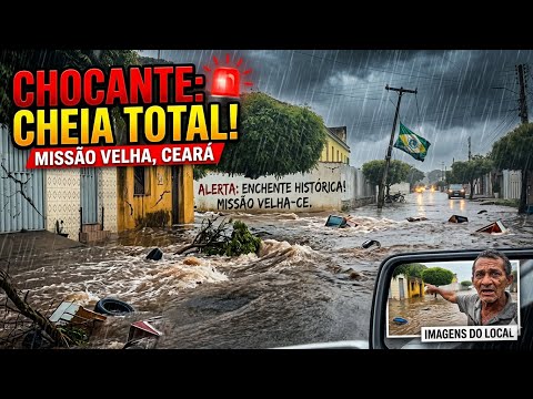 Grande cheia em Missão Velha Ceará 