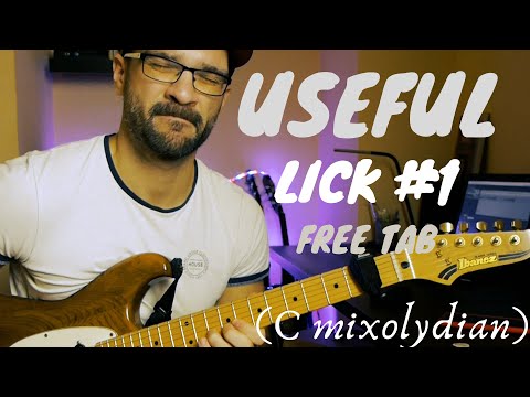 Cool mixolydian blues fusion guitar lick