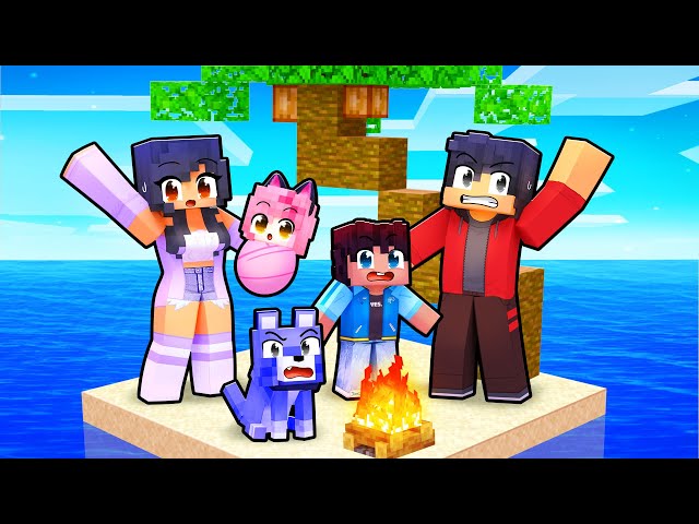 Trapped as a FAMILY on an ISLAND in Minecraft!
