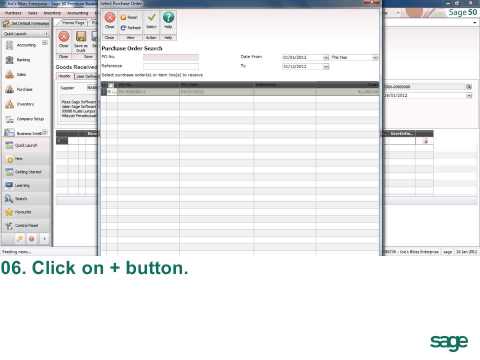 Sage 50-Goods Received Note