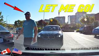 WRONG-WAY IDIOT GETS BLOCKED