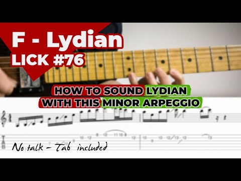 Guitar Lick #76 - F - Lydian