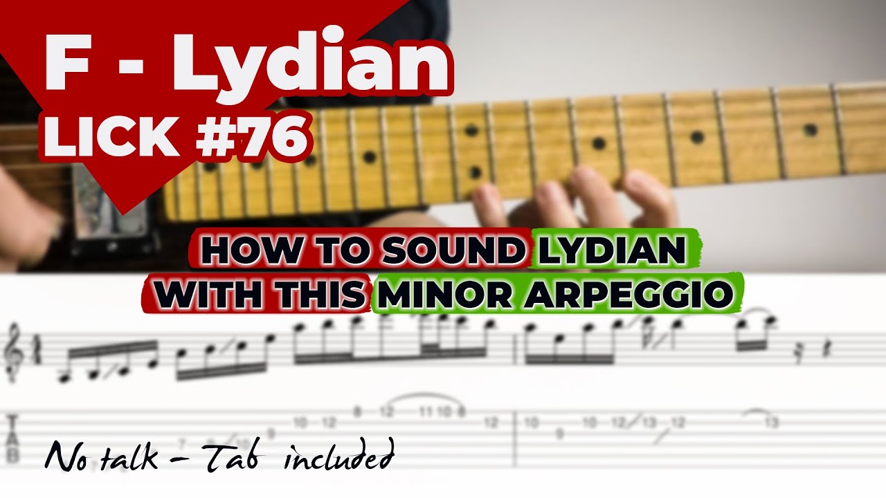 Guitar Lick #76 - F - Lydian