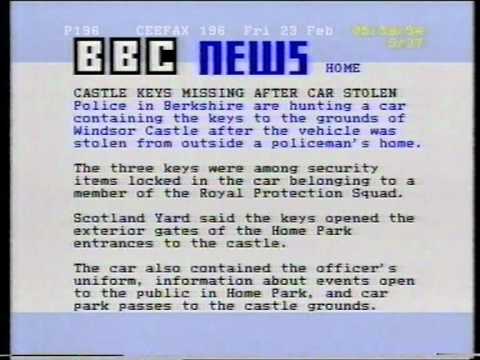 Reg Sanders opens up BBC1 on Friday 23rd February 1996