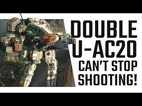 Double U-AC20 Nightstar! Can't stop shooting!!!!! Mechwarrior Online Stream Highlight