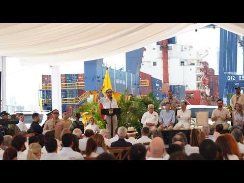 Presidente Abelardo De La Espriella, durante la presentación del Decreto de Modernización Portuaria