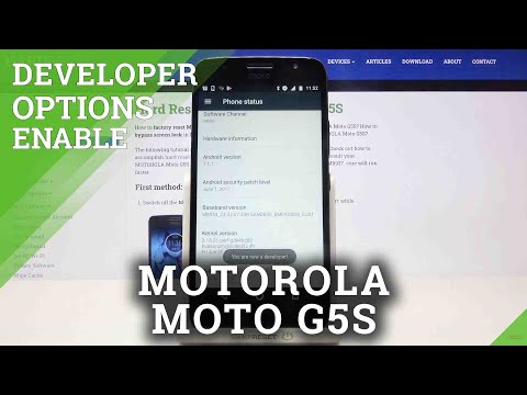 How to Enter Developer Options on MOTOROLA Moto G5S – Manufacturer Features