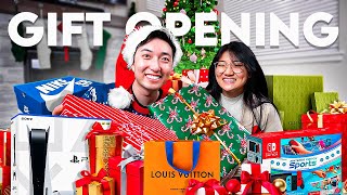OUR FIRST CHRISTMAS GIFTS OPENING EVER!!