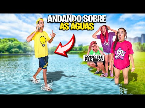 TROLEI OS ROSA FINGINDO ANDAR SOBRE A ÁGUA