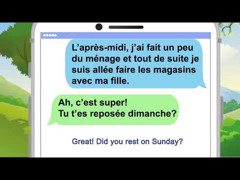 Qu' est-ce que tu as fait ce weekend  - Level 2 - French conversation