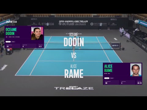 Oceane Dodin (FRA) vs Alice Rame (FRA) - Game, Set, Match