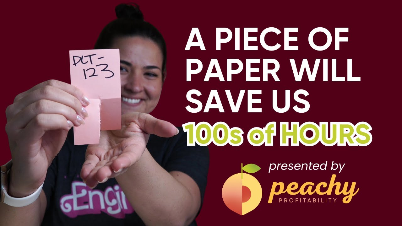 How a piece of paper saves us 100s of hours in Inventory Counting || Peachy Profitability
