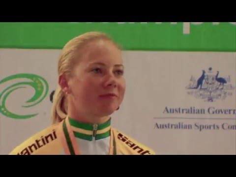 2016 #TrackNats - Kaarle McCulloch on the green and gold jersey