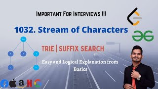 YouTube video '1032. Stream of Characters | Leetcode 1032 | Trie | Suffix Search | DSA'