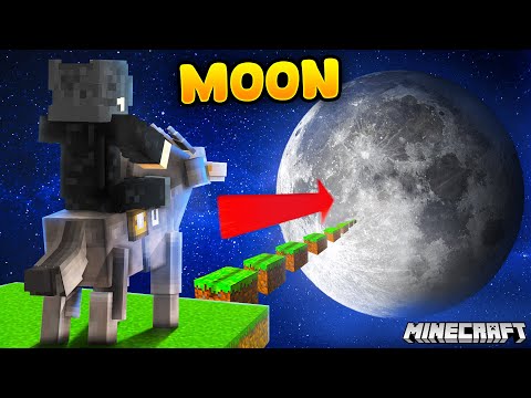 Minecraft But I Traveled to The Moon!