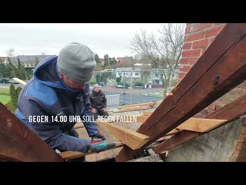 Schieferdach in Bad Lausick - Abriss, Schalung und Holzbau