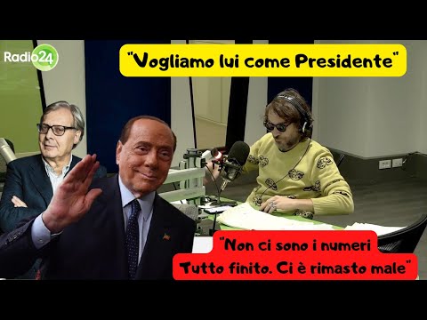 CRUCIANI INSISTE: "VOGLIAMO BERLUSCONI". SGARBI: "NON CI SONO I NUMERI" - La Zanzara 18.01.22
