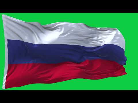 🚩Russia Flag Waving | GREEN SCREEN & CHROMA MATTE🚩