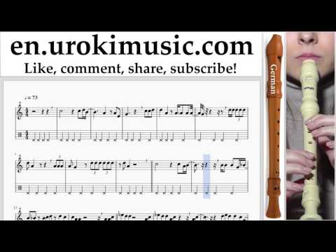 Recorder lessons (G.) Lana Del Rey, Sean Ono Lennon - Tomorrow Never Came Sheet Music Tutorial Part